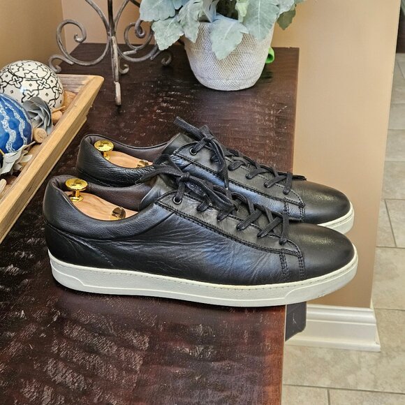 Bruno Magli Men's Diego Leather Sneakers, Black, Sz 13 - Picture 1 of 16